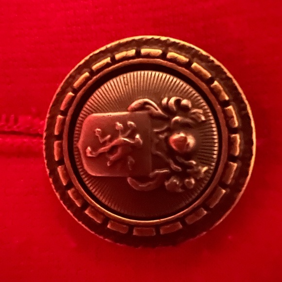 Cass Women’s Red Blazer with Black Suede Elbow Detail si3 Large Minimalist - Picture 14 of 15